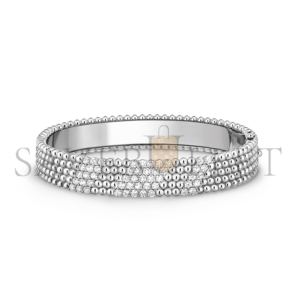 VAN CLEEF ARPELS PERLÉE DIAMOND BRACELET, 5 ROWS OF DIAMONDS, LARGE MODEL VCARRPGZA00